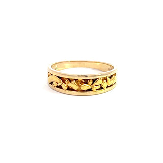 14K Y/G GOLD NUGGET RING
