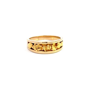 14K Y/G GOLD NUGGET RING