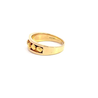 14K Y/G GOLD NUGGET RING