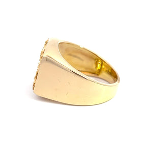 14K Y/G GOLD NUGGET RING