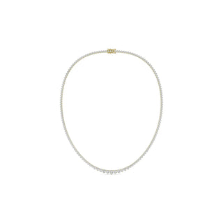 14K GOLD LAB GROWN DIAMOND GRADUATED TENNIS NECKLACE (7.00TCW-25.00TCW)