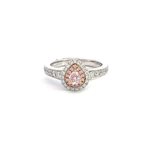 18KT TWO TONE PINK DIAMOND RING 0.75CT