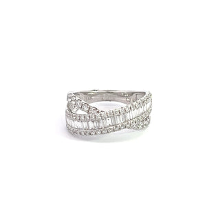 14K WHITE GOLD DIAMOND FASHION RING 1.00CT