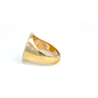 Gold Quartz Ring 14k Yellow Gold