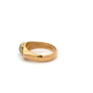 Gold Quartz Ring 14k Yellow Gold