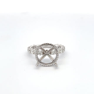 18K WHITE GOLD DIAMOND SEMI MOUNT RING 2.15 CTS