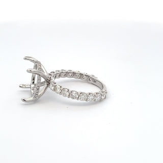 18K WHITE GOLD DIAMOND SEMI MOUNT RING 2.15 CTS