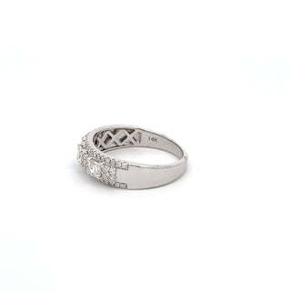 14K WHITE GOLD DIAMOND RING 1.25 CTS