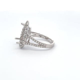 18K WHITE GOLD DIAMOND SEMI MOUNT RING 1.60 CTS