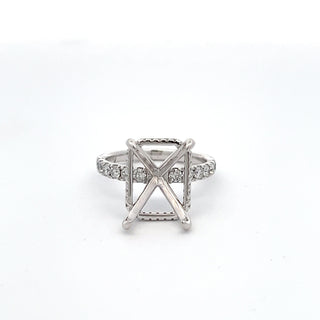 18K WHITE GOLD DIAMOND SEMI MOUNT RING 1.00 CT