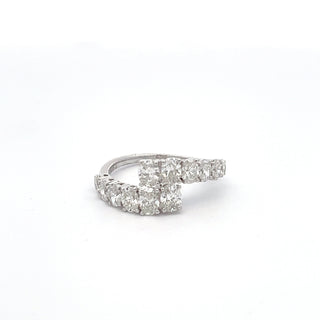 18K WHITE GOLD DIAMOND RING 2.60 CTS
