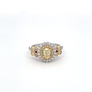 14K WHITE/YELLOW GOLD YELLOW DIAMOND RING 1.15 CTS
