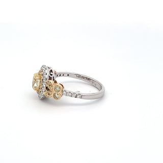14K WHITE/YELLOW GOLD YELLOW DIAMOND RING 1.15 CTS