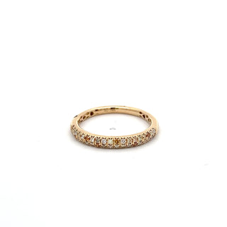 14K YELLOW GOLD ORANGE DIAMOND RING 0.35 CTS