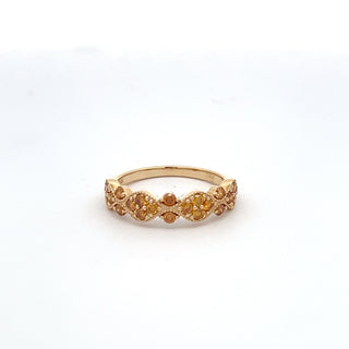 14K YELLOW GOLD ORANGE DIAMOND RING 0.80 CTS