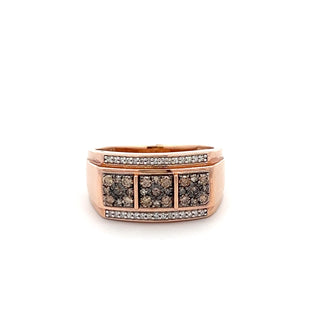 10K ROSE GOLD CHOCOLATE DIAMOND RING 0.50 CTS