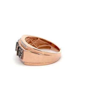 10K ROSE GOLD CHOCOLATE DIAMOND RING 0.50 CTS