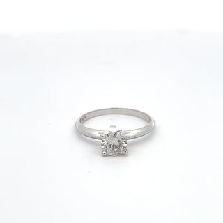 14K WHITE GOLD DIAMOND SOLITAIRE RING 1.00 CT