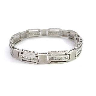 14K WHITE GOLD DIAMOND BRACELET 3.25CT