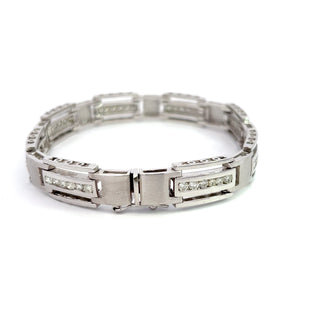 14K WHITE GOLD DIAMOND BRACELET 3.25CT
