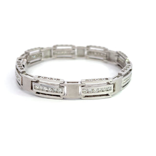 14K WHITE GOLD DIAMOND BRACELET 3.25CT