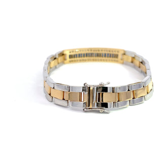 14K GOLD SAPPHIRE & DIAMOND BRACELET 4.00CT