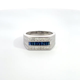 14K W/G SAPPHIRE & DIAMOND RING 1.00CT