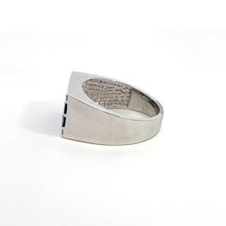 14K W/G SAPPHIRE & DIAMOND RING 2.00CT