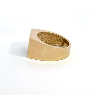 14K Y/G EMERALD & DIAMOND RING 2.00CT