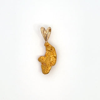 14K Y/G GOLD NUGGET PENDANT
