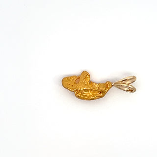 14K Y/G GOLD NUGGET PENDANT