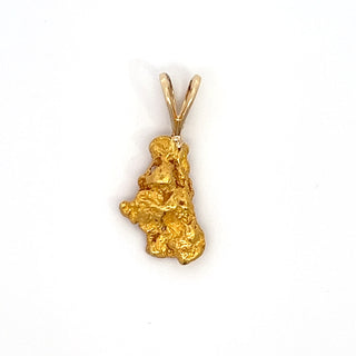 14K Y/G GOLD NUGGET PENDANT
