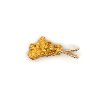 14K Y/G GOLD NUGGET PENDANT