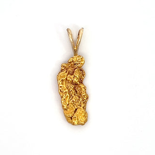 14K Y/G GOLD NUGGET PENDANT