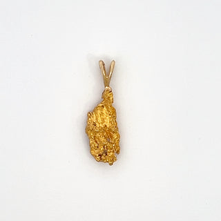 14K Y/G GOLD NUGGET PENDANT