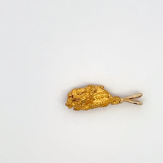 14K Y/G GOLD NUGGET PENDANT