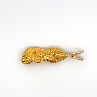 14K Y/G GOLD NUGGET PENDANT