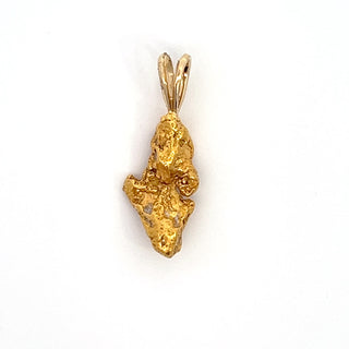 14K Y/G GOLD NUGGET PENDANT