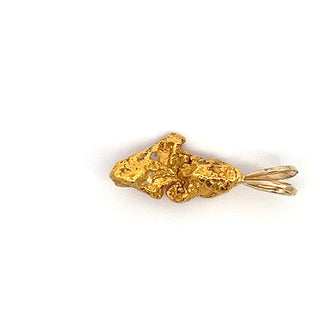 14K Y/G GOLD NUGGET PENDANT