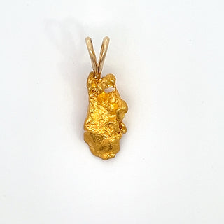 14K Y/G GOLD NUGGET PENDANT