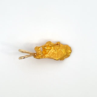 14K Y/G GOLD NUGGET PENDANT