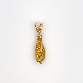 14K Y/G GOLD NUGGET PENDANT