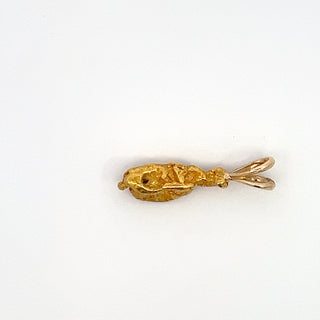14K Y/G GOLD NUGGET PENDANT