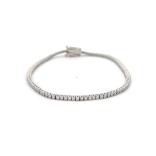 14K WHITE GOLD LAB GROWN DIAMOND BRACELET 1.75CT