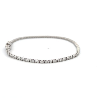 14K WHITE GOLD LAB GROWN DIAMOND BRACELET 1.75CT