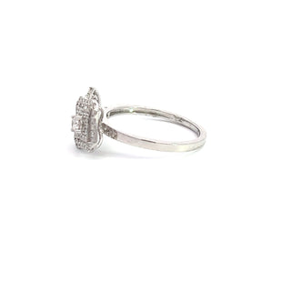 14K WHITE GOLD DIAMOND RING 0.50 CTS
