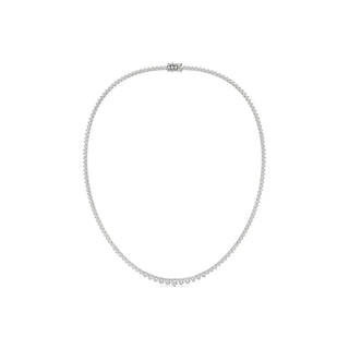 14K GOLD LAB GROWN DIAMOND GRADUATED TENNIS NECKLACE (7.00TCW-25.00TCW)