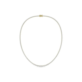 14K GOLD LAB GROWN DIAMOND GRADUATED TENNIS NECKLACE (7.00TCW-25.00TCW)