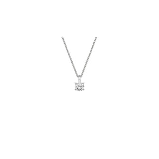 14K Gold Lab Grown Round Diamond Solitaire Pendant Necklace Bail Setting (1.00TCW-5.00TCW)