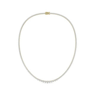 14K GOLD LAB GROWN DIAMOND GRADUATED TENNIS NECKLACE (7.00TCW-25.00TCW)